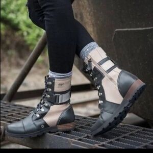 Sorel Major Carly Side Zipper Moto Winter Boots‎